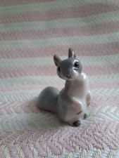 Russian Lomonosov Ceramic Grey Squirrel Animal Figurine Made In USSR