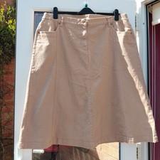 Cotton Traders tan denim midi