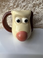 Wallace & Gromit Novelty Mug TM Aardman 2005 designed For PG Tips, Ht 3.5”