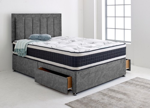 Grey charcoal luxury divan - grey,