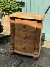 CUTE SMALL VINTAGE PINE FARMHOUSE RUSTIC COTTAGE SET OF 3 DRAWERS BEDSIDE SOFA