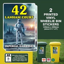 2 Wheelie Bin Stickers -