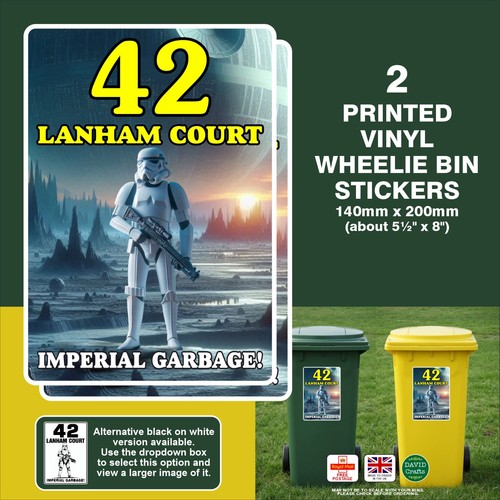 Wheelie bin stickers - wheelie,