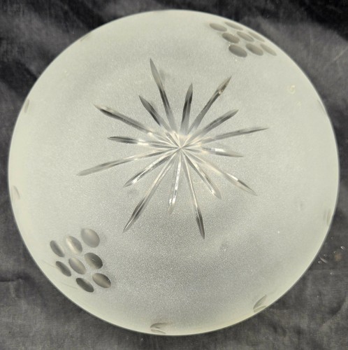 Frosted star grape cut glass - star,