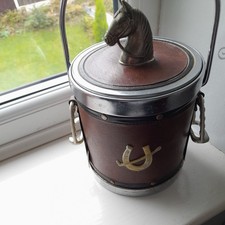 Horse Theme Ice Bucket Cooler & lid riding pony equine bar party wine cocktail