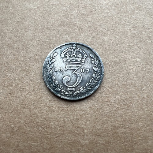 1907 silver threepence