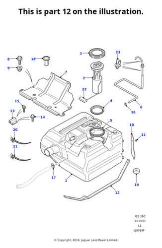Land rover genuine strap fuel - land,