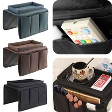 4 Pockets Sofa Chairs Arm Rest Organiser Tray Armchair Caddy Storage Holder New
