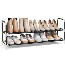 SONGMICS 2-Tier Rack, Shoe Storage for Hallway Closet,  98 Cm Wide By 41cm Tall