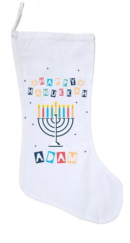 Personalised hanukkah stocking - personalised,