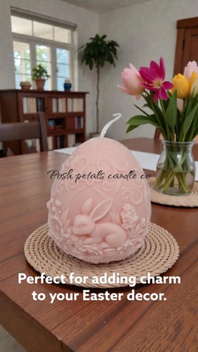 Easter egg candle decorative