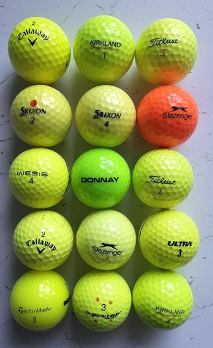 Used mixed coloured golf - 15,