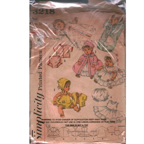 Simplicity 3218 vintage doll - simplicity,
