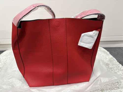 Ladies faux leather - faux, red