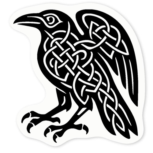 Celtic raven clear sticker - raven',
