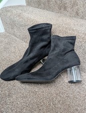 Zara Black Sock Ankle Boots