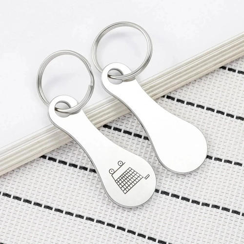 2pcs trolley coin keyring - trolley,