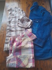 3 X Ladies Blouses. Size 14 . Next, Papaya, Tu. Cotton. 2 X  Checked, 1 X Denim