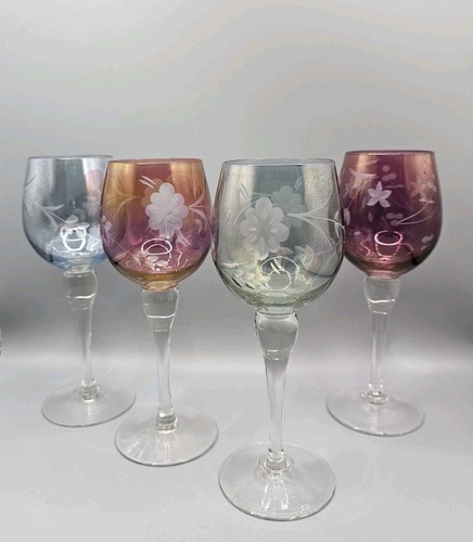 Vintage wine hock glasses - 4,