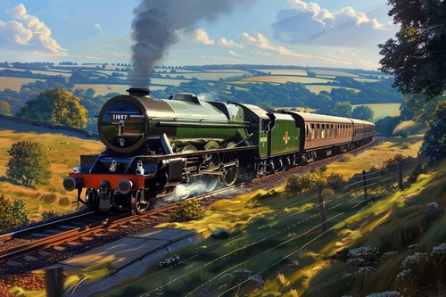 Steam train canvas - steam,