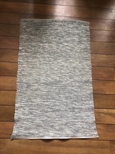 Rug Rag 55cm X 88cm Plastic Woven Rug Grey White Brand Is RUKKA From Finland