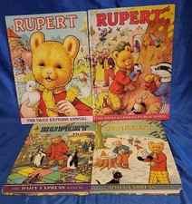 Rupert Bear 4 x Vintage