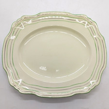 Vintage Alfred Meakin Rect Art Deco Serving Plate/Platter Green & Platinum Bands