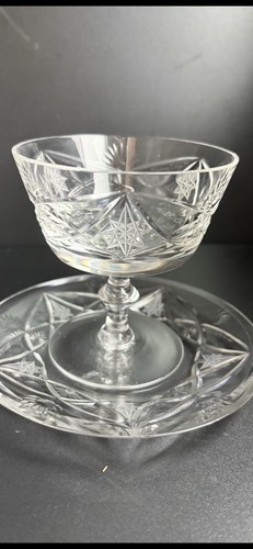 Vtg cut crystal champagne - 4,