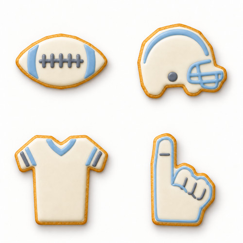 Game day cookie cutters 4 - game, 1/2/4