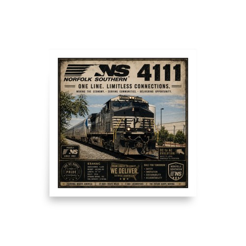 Norfolk southern 4111 leading - southern,