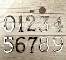 Polished Chrome Door Numbers
