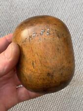 VINTAGE ENGLISH LEAD DRESSERS WOODEN TREEN BALL.