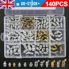 140Pcs Assorted Box of Grease Nipples (Metric & Imperial) Popular M6 M8 M10 1/8"
