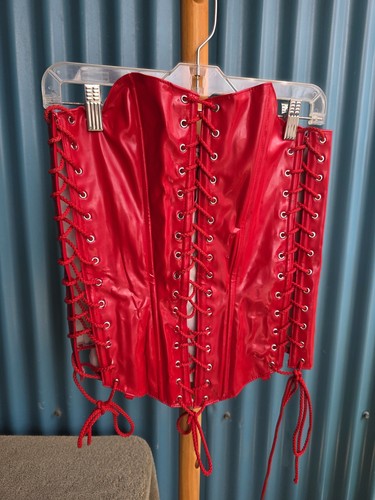 Diva red pvc corset - corset, 1x