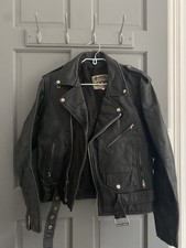 Highway One Vintage Leather Motorcycle Jacket Men's Size S