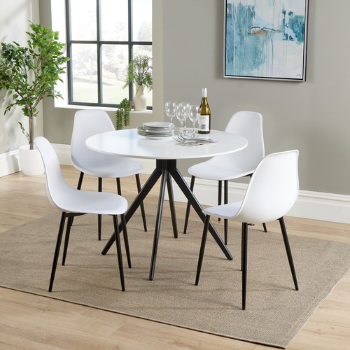 Aspen white round - white, table