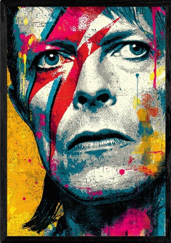 David bowie graffiti style - david, a4