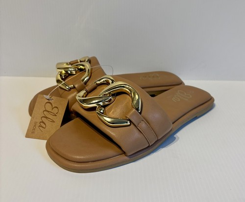 Ella beige faux leather slider - faux,
