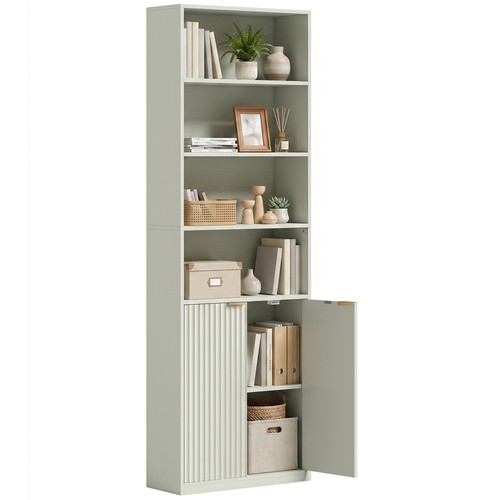 Homcom tier tall bookcase - 6-tier,