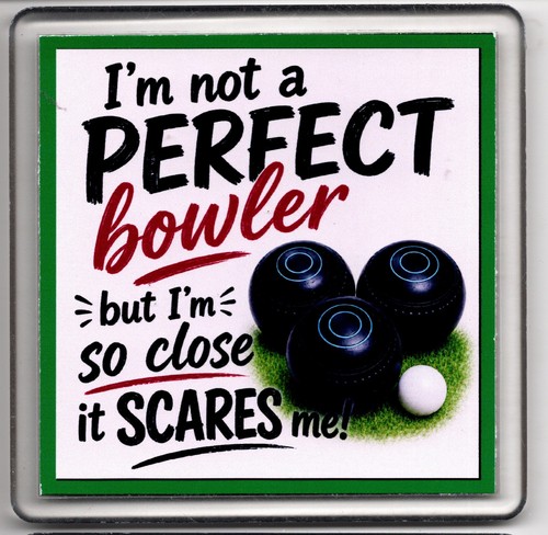 Lawn bowls coaster acrylic - lawn,