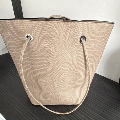 Topshop beige textured faux - textured,