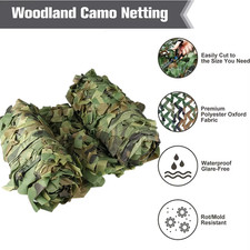 Woodland Camo Netting 10Mx1.5M