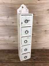 Vtg Primitive 5 Drawer Wood