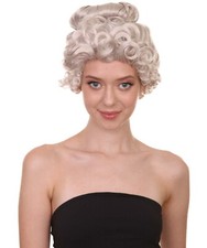 Mrs Claus Wig – Grey Hair with Bun – Christmas Fancy Dress Accessory