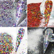 NAIL ART GLITTER MIXES XMAS GLITTER CRAFT AND NAIL DESIGN RESIN GLITTER 💙💛❤️ 