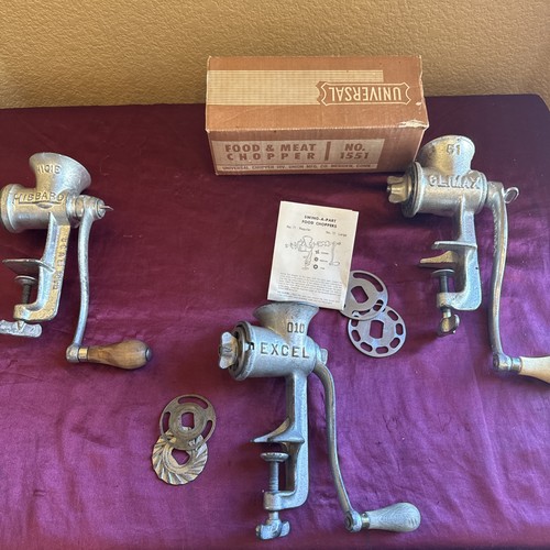 Vintage hand crank meat - hand,