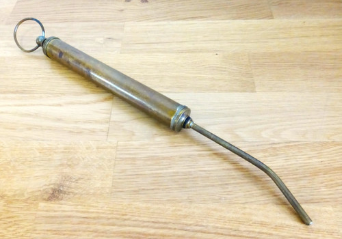 Vintage brass grease gun - vintage,