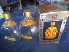 Haig Dimple Deluxe Scotch Whisky Two Bottles Empty Boxed 1Litre 43% & 75cl 40%
