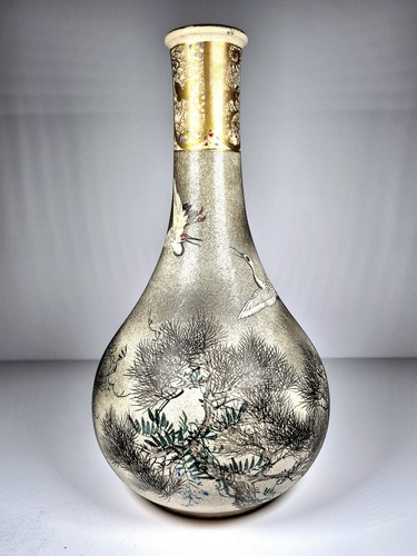 Antique japanese satsuma vase - antique,