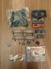 Peco Airfix Hornby Linka parts for grotty 1970s OO model railway station project